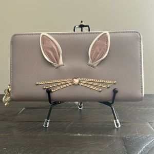 Preowned Kate Spade Rabbit Neda Leather Long Wallet